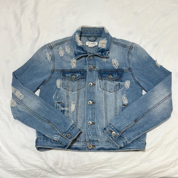 Ci Sono Distressed Denim Jacket - Picture 2 of 13